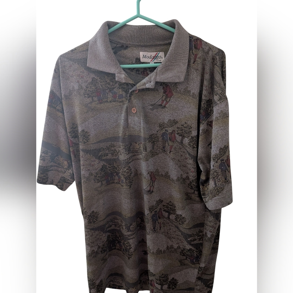 2/22$ Vintage Men's Gray Polo Shirt